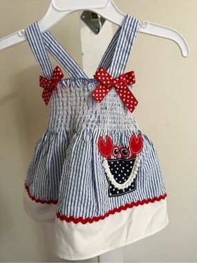 Newborn Starting Out Crab Dress & Diaper Cover